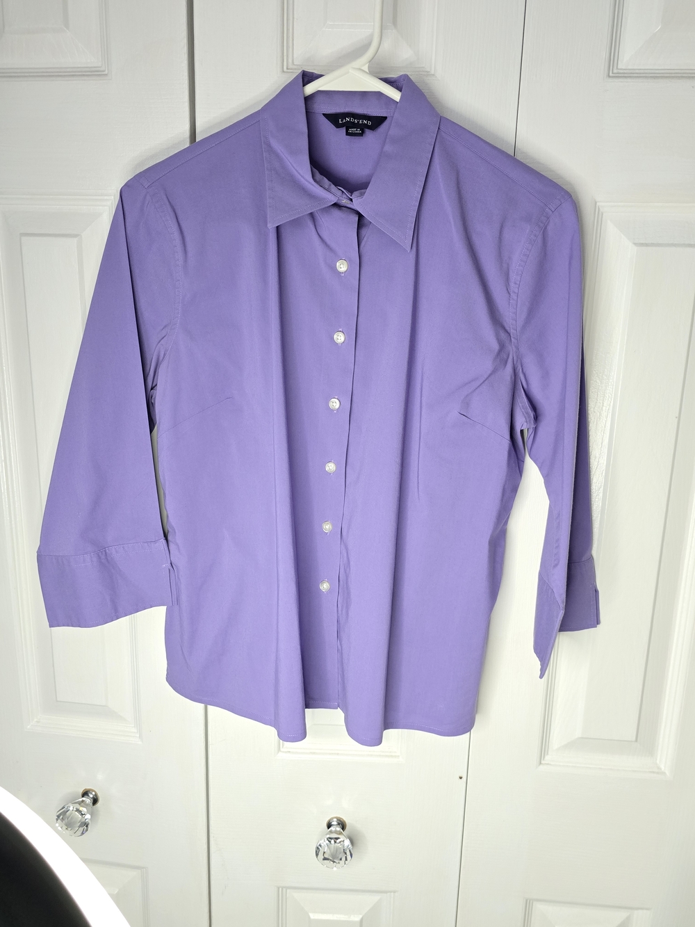 Lands' End Purple Collared Shirt